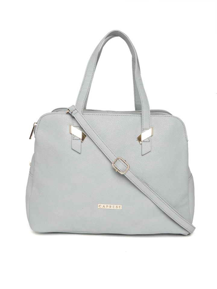 Buy Caprese Blue Solid Handheld Bag With Sling Strap Handbags