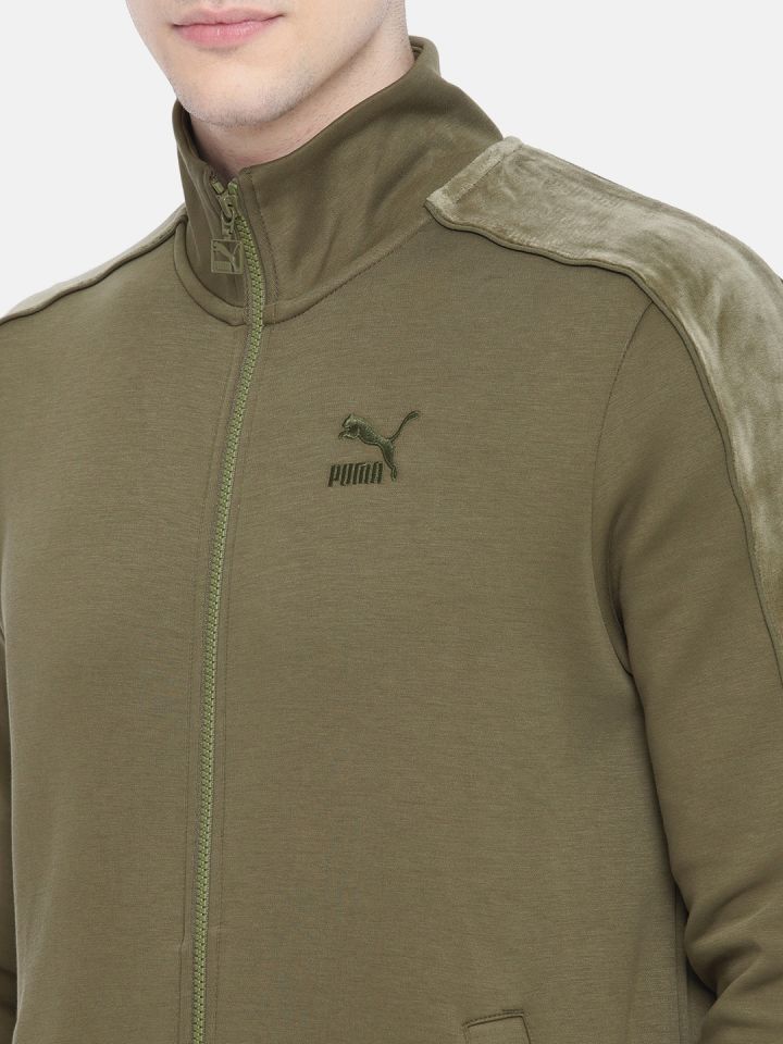 Olive green puma jacket hotsell