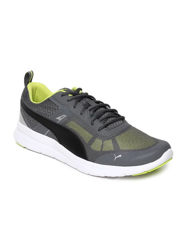 Buy Puma Unisex Grey Black Flex Essential Tech Running Shoes