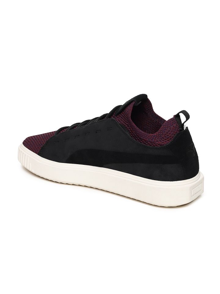 Buy Puma Unisex Black Burgundy Breaker Knit Baroque Sneakers