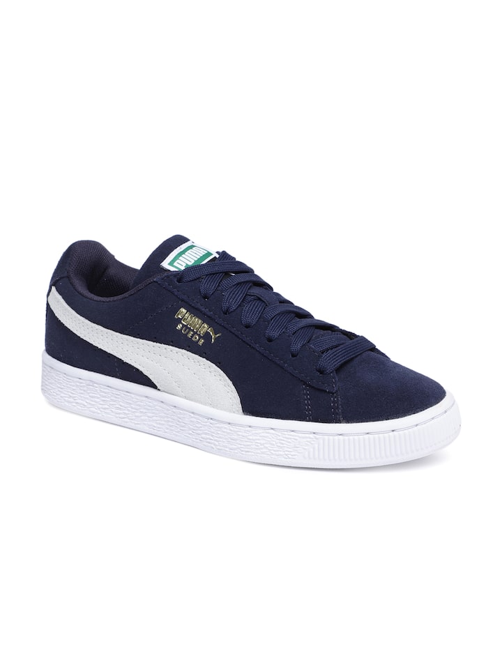navy blue suede puma sneakers