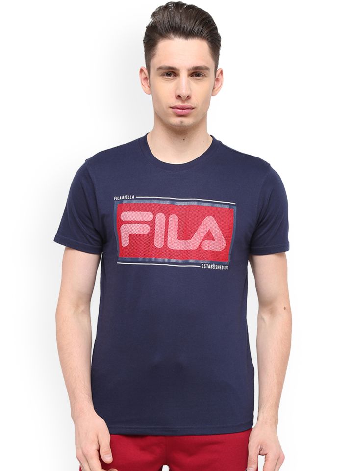 navy blue fila shirt
