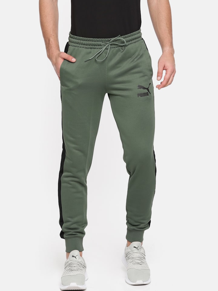 olive green puma jogging suit