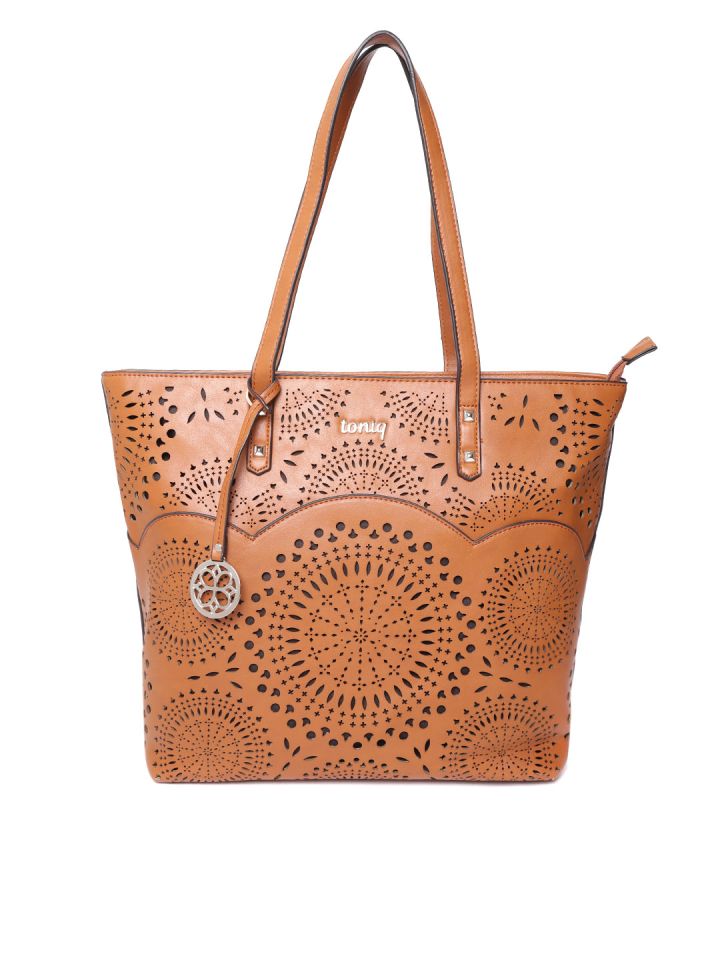 Buy ToniQ Brown Cut Out Shoulder Bag Handbags for Women 8174995