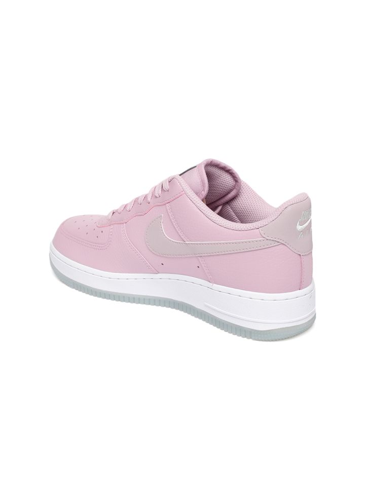 Nike air force pink sales leather