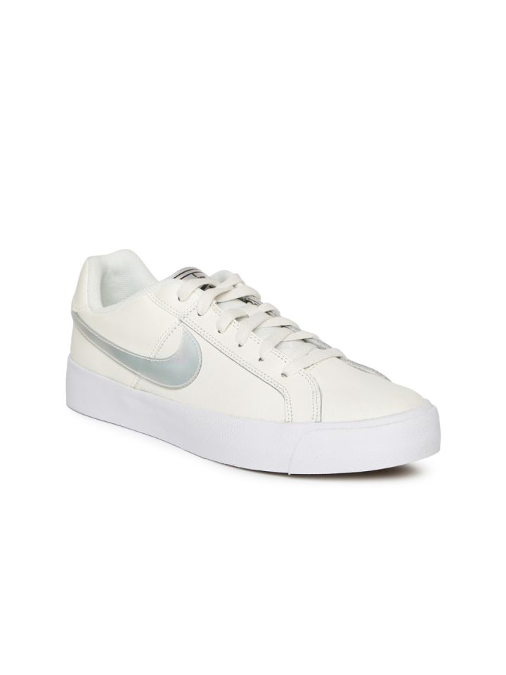 Nike Women White Court Royale AC Leather Sneakers