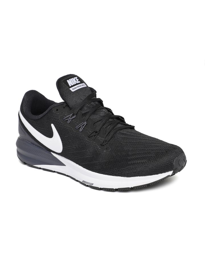 Buy Nike Men Black AIR ZOOM STRUCTURE 22 Running Shoes Sports Shoes for Men | Myntra