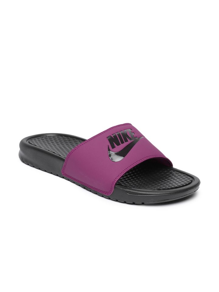 Nike benassi purple and gold store
