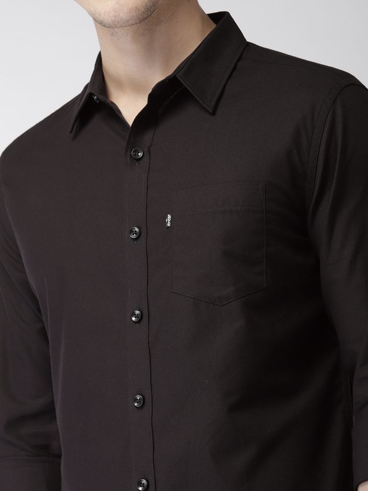 levis plain black shirt
