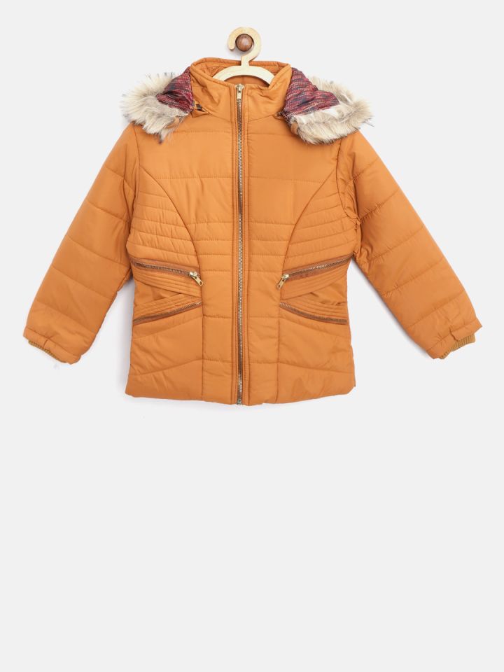 Girls mustard parka top
