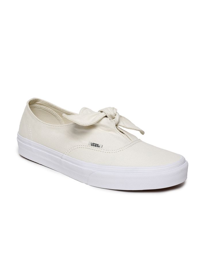 cream coloured vans