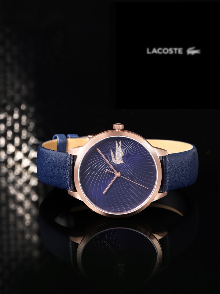 lacoste black and blue watch