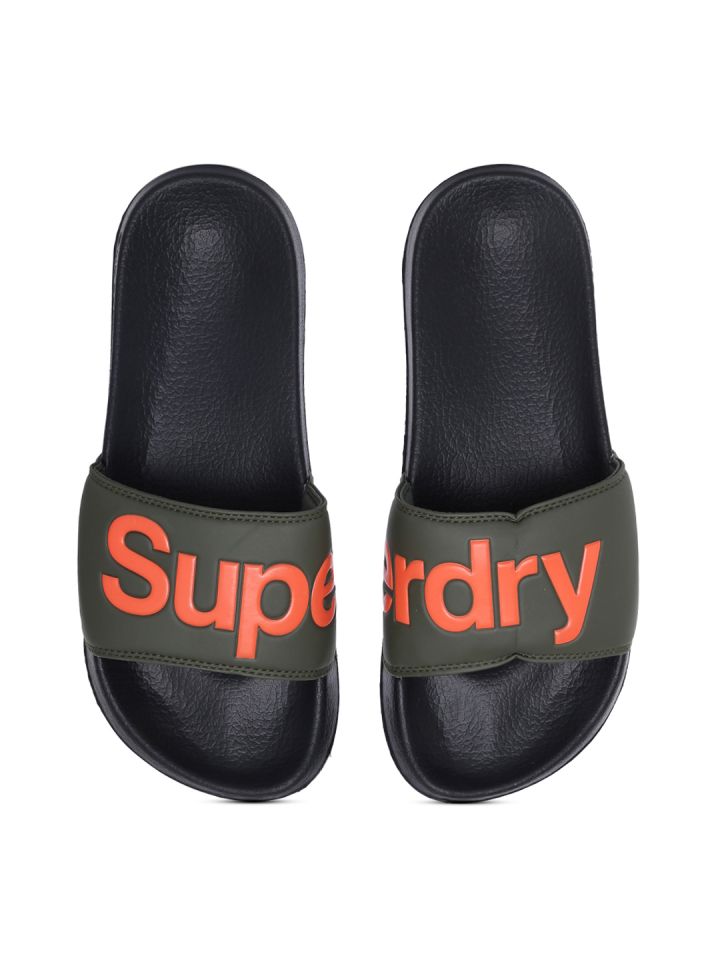 black superdry sliders