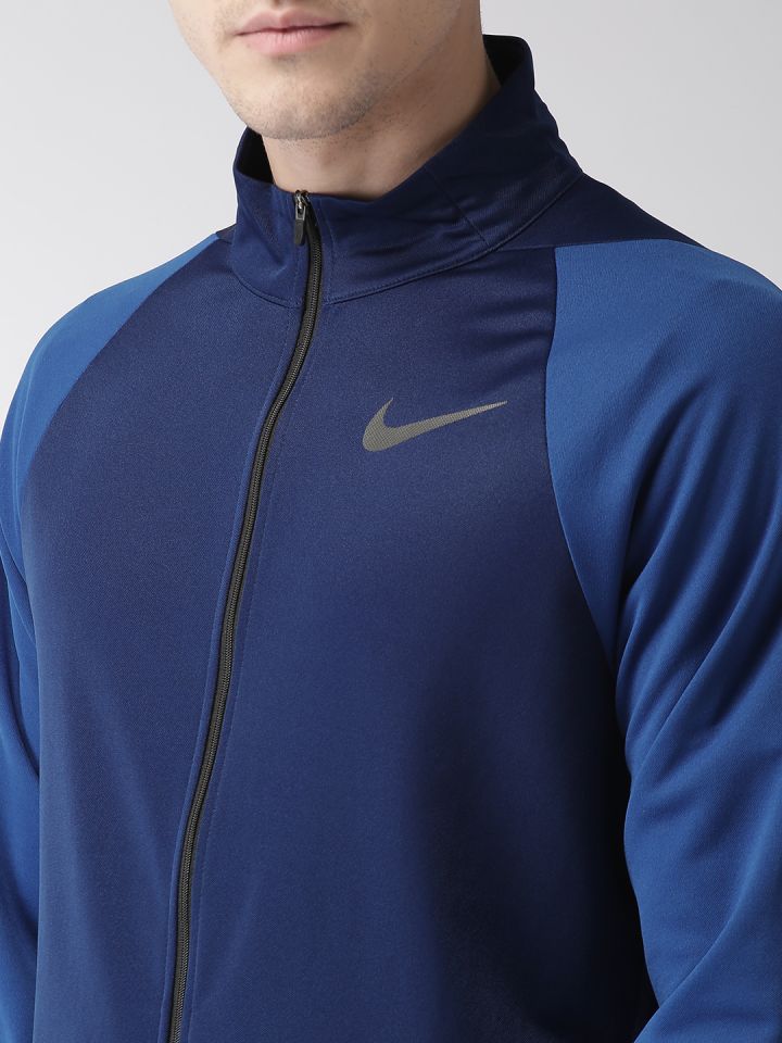 Nike Men Blue Standard Fit AS M NK JKT EPIC KNIT DRI FIT Solid Sporty Jacket