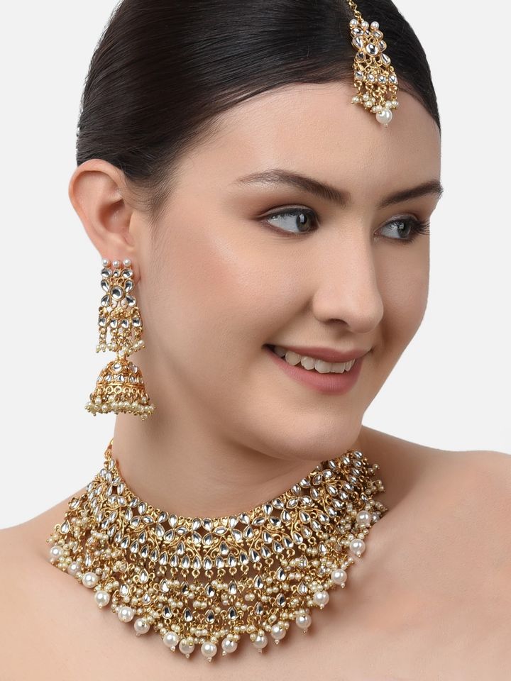 Buy Zaveri Pearls Gold Toned 