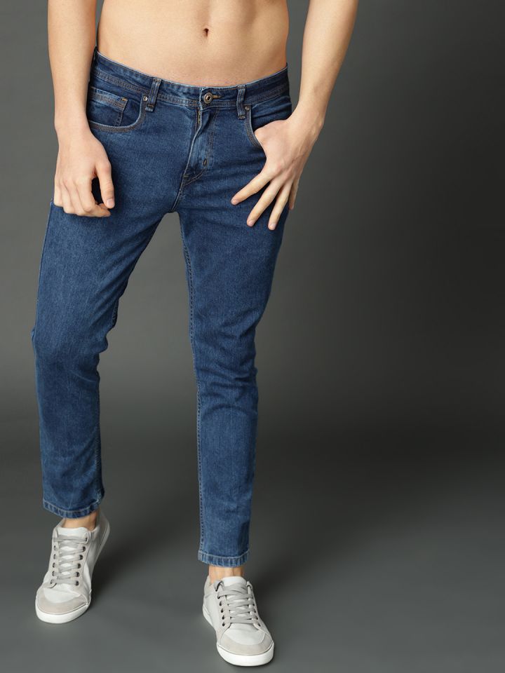Buy Roadster Men Blue Super Skinny Fit Mid Rise Clean Look