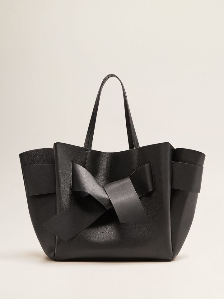 Leather Solid Shoulder Bag - Handbags