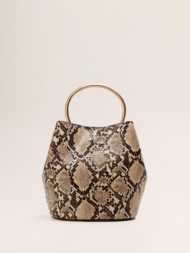 mango snakeskin bag