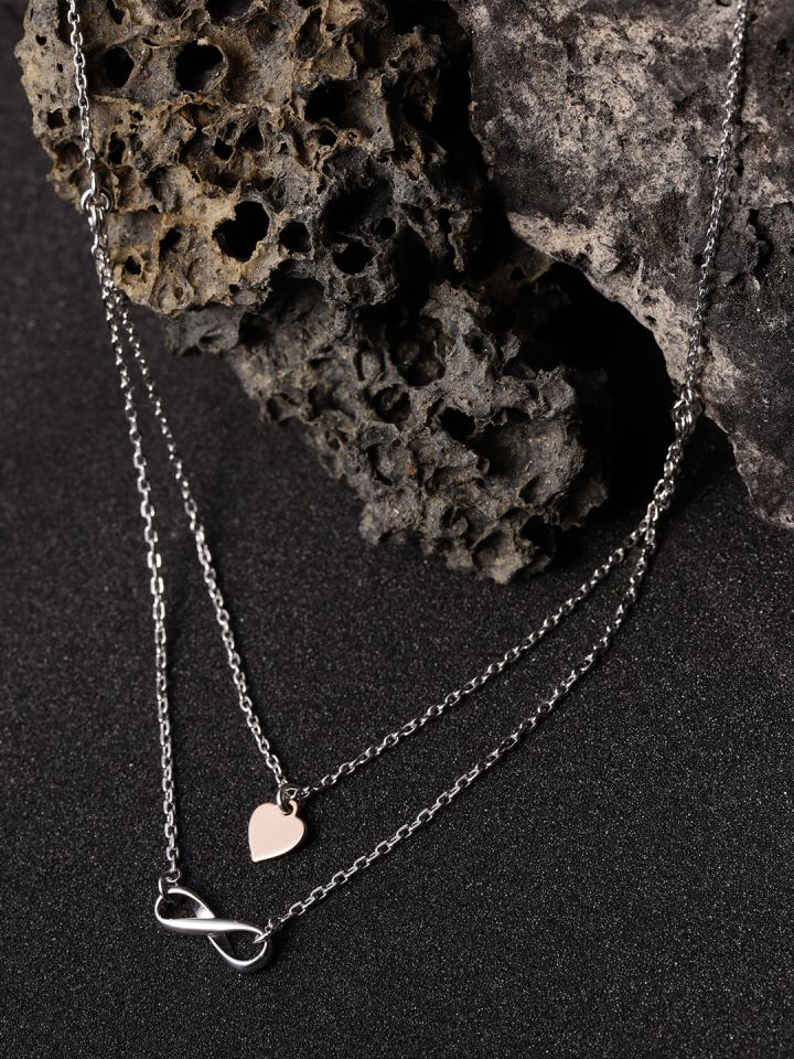 Silver and sale rose gold pendant