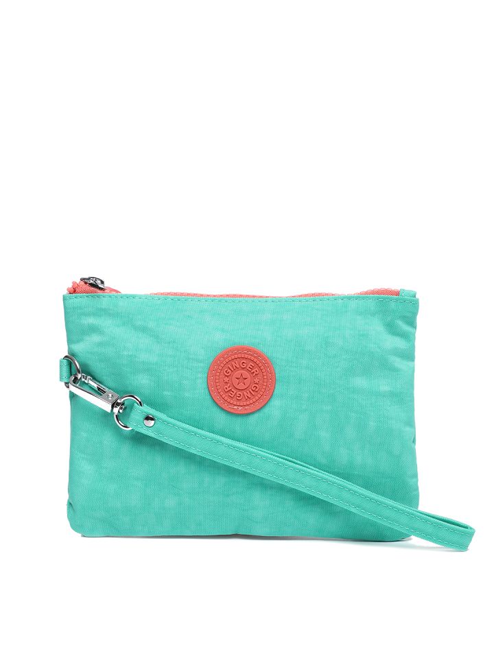 Ginger by Lifestyle Women Green Solid Purse