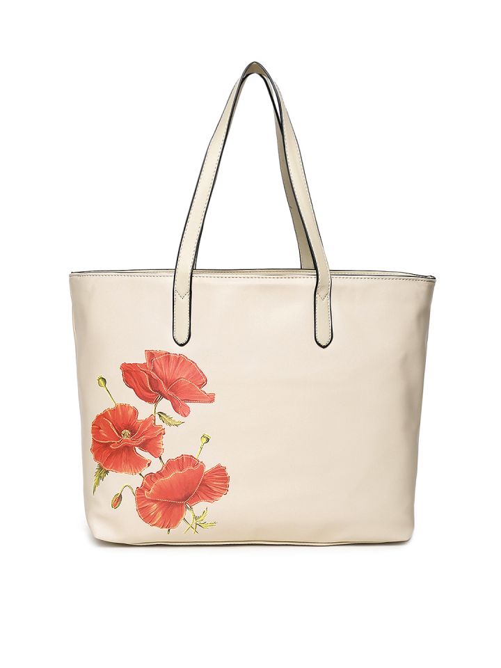 Buy Ginger By Lifestyle Beige Printed Shoulder Bag Handbags for