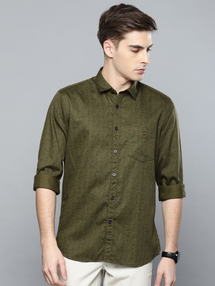 Buy Olive Green Shirts for Men by LOUIS PHILIPPE Online