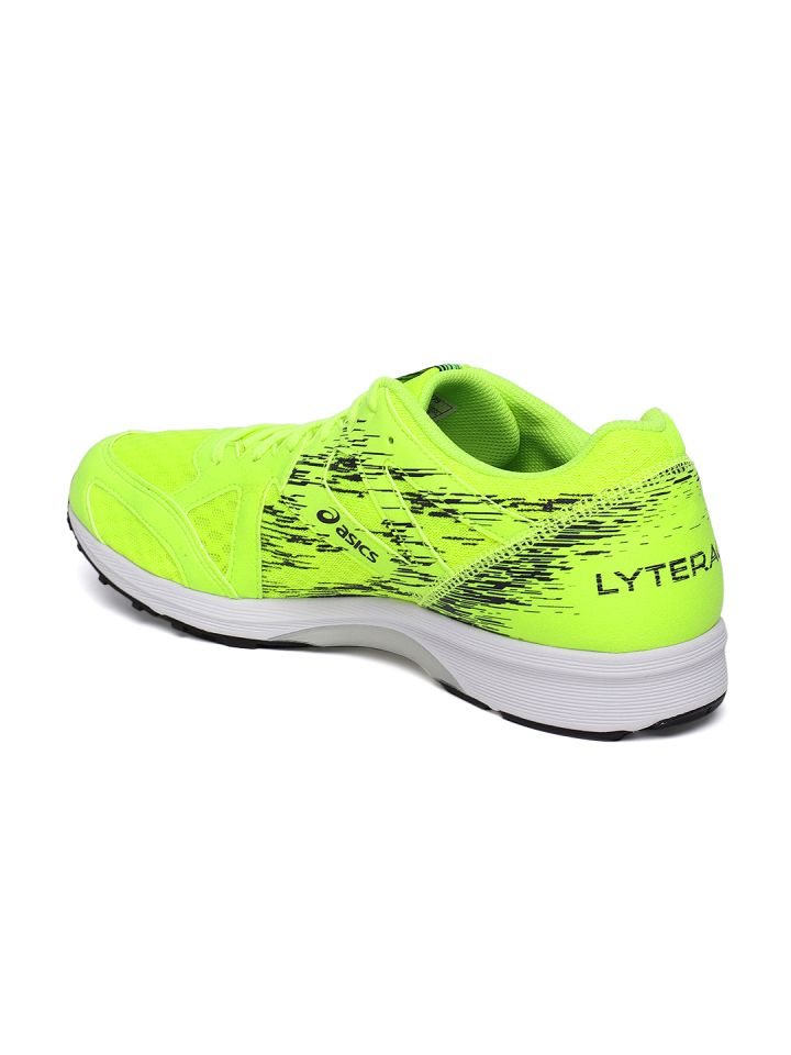 ASICS Men Fluorescent Green LyteRacer Printed Running Shoes