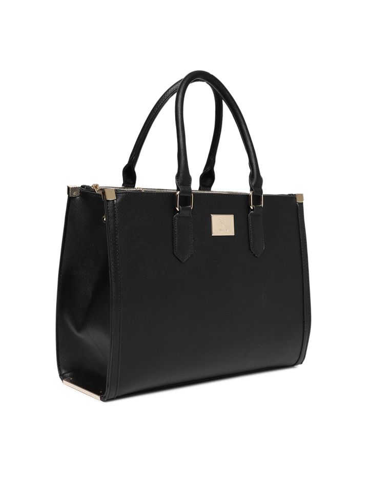 Buy Allen Solly Black Solid Shoulder Bag Handbags for Women