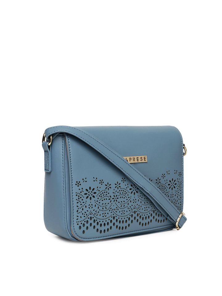 Buy Caprese Blue Solid Sling Bag Handbags for Women 8365401 Myntra