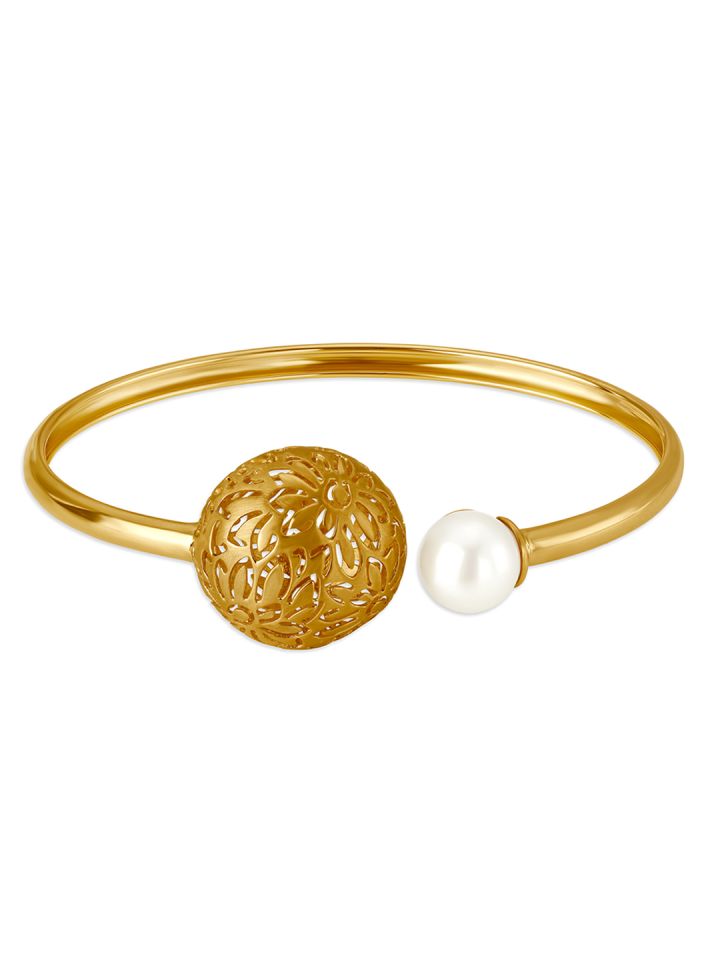 Mia by Tanishq 14 Karat Gold Precious Pearl Bangle