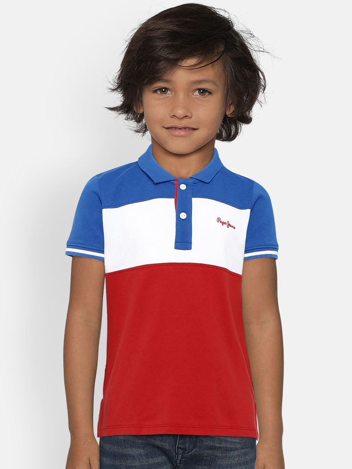 Colourblocked Polo Collar 