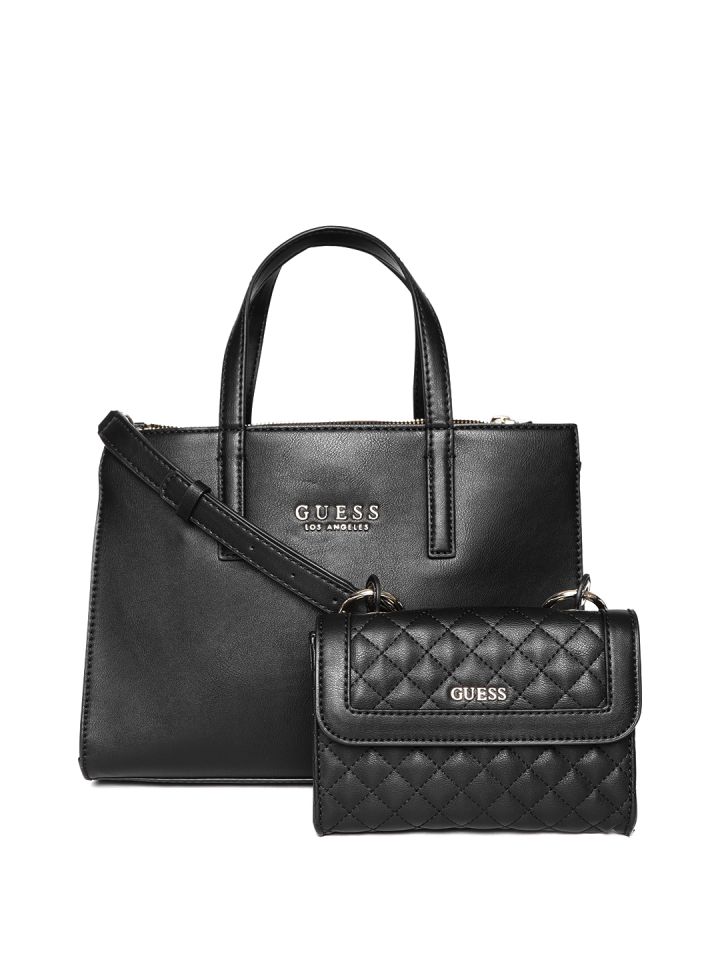 Buy GUESS Set Of 2 Black Handbags Myntra