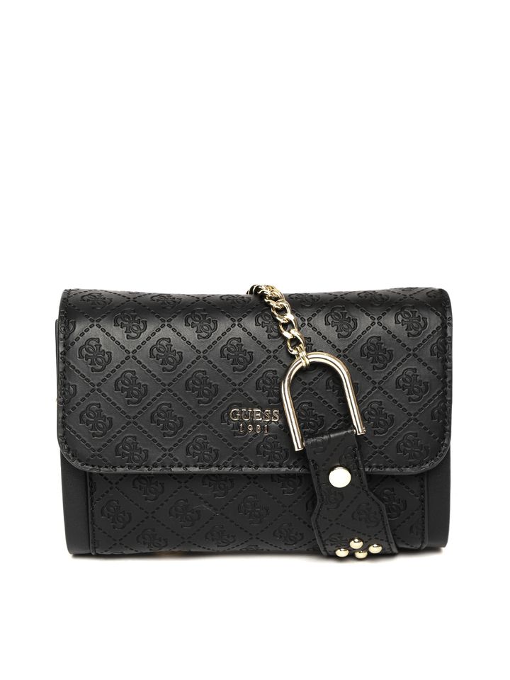 guess sling bag black