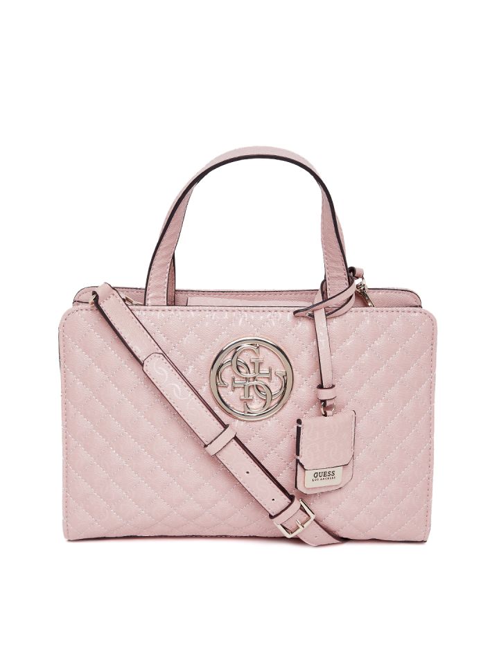 guess pink quilted bag