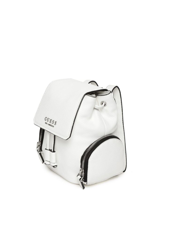 GUESS Women White Solid Backpack