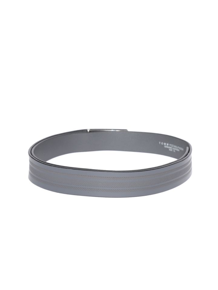 Buy Tommy Hilfiger Men Black Textured Belt Belts For Men 8387457 Myntra
