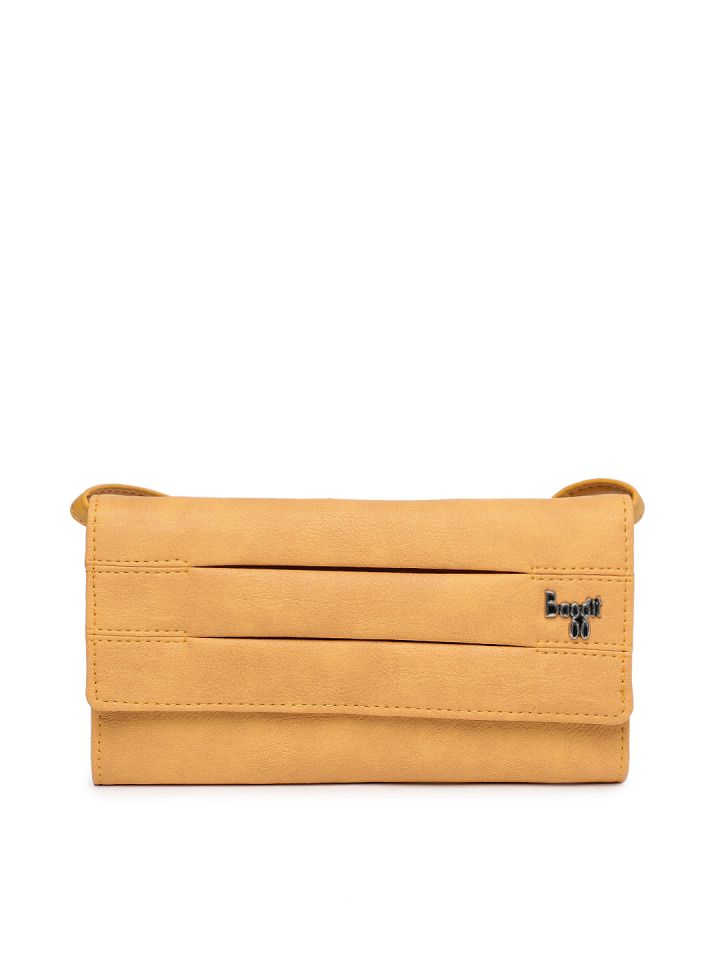 Buy Baggit Women Mustard Yellow Solid Wallet Wallets for Women