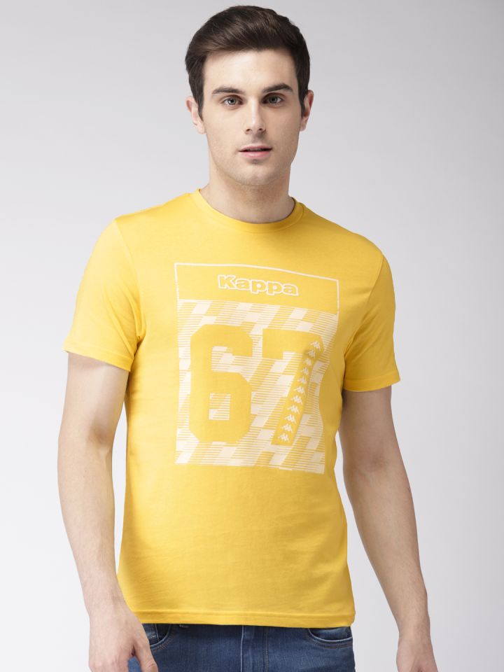 Yellow kappa t deals shirt