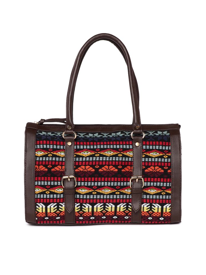 Buy Kanvas Katha Multicoloured Self Design Shoulder Bag Handbags
