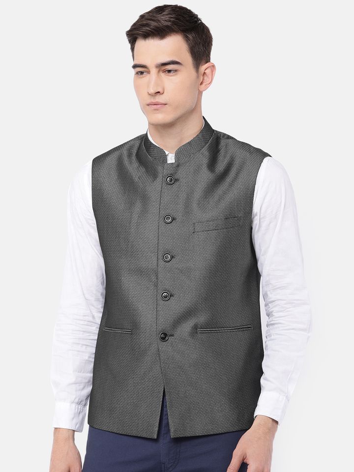 nehru jacket with tie