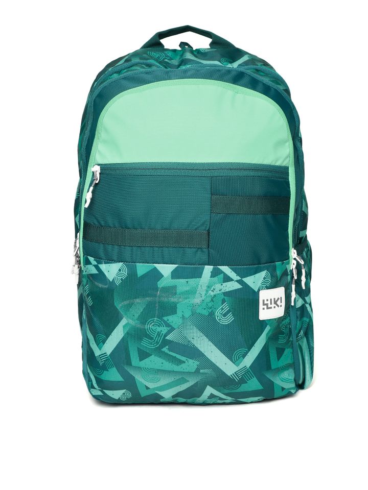 geometric print backpack