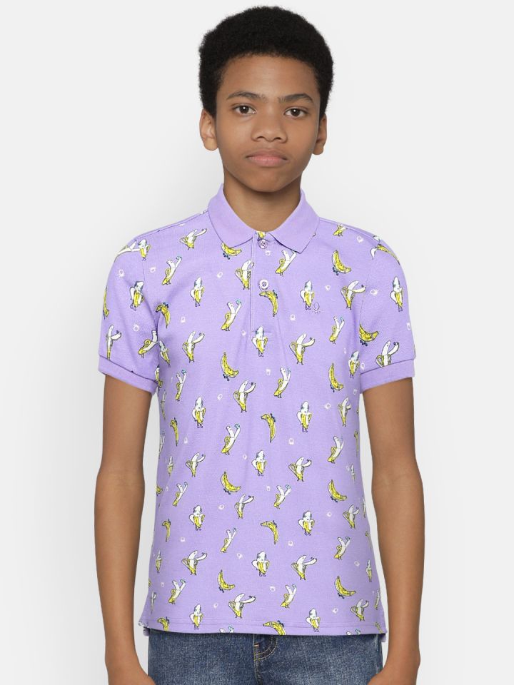 Boys lavender polo top