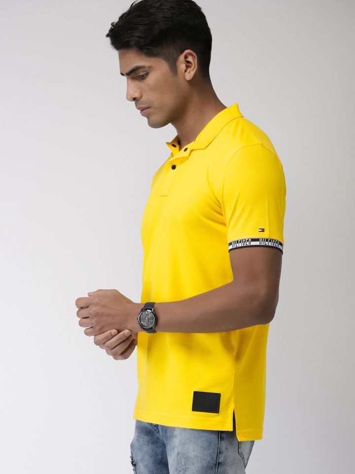 tommy hilfiger yellow polo t shirt