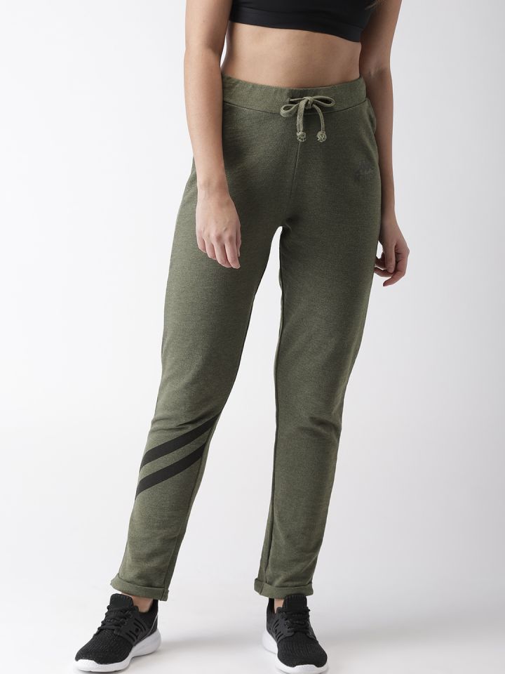 Olive green track top pants womens