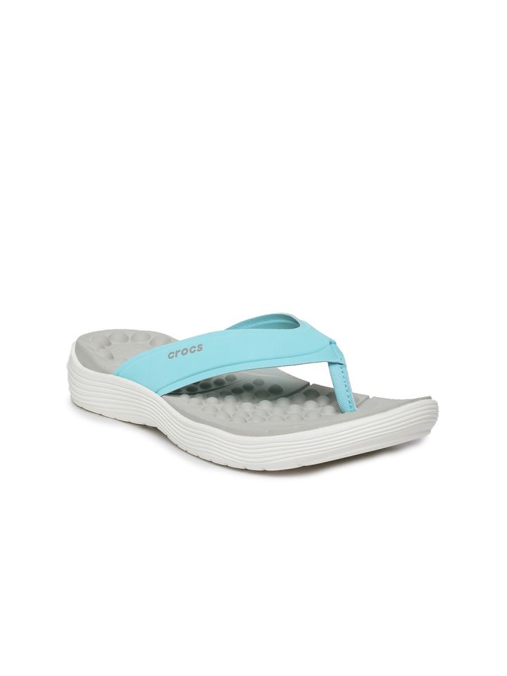 Buy Crocs Women Blue Reviva Thong Flip Flops Flip Flops for