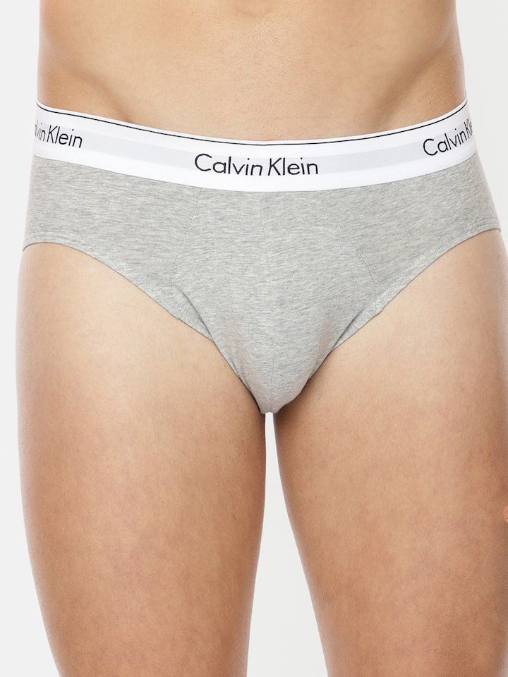 Calvin Klein Underwear Men Pack Of 2 Solid Briefs NEW-NB1086BHY-BHY-1