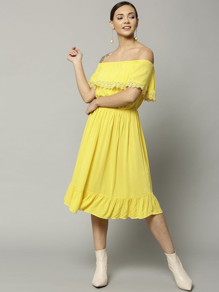 marks and spencer yellow dress