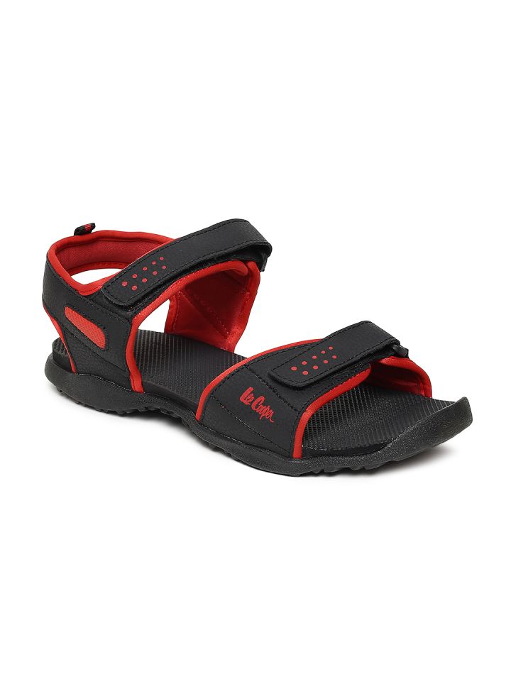 Buy Lee Cooper Men Black Red Comfort Sandals Sandals for Men