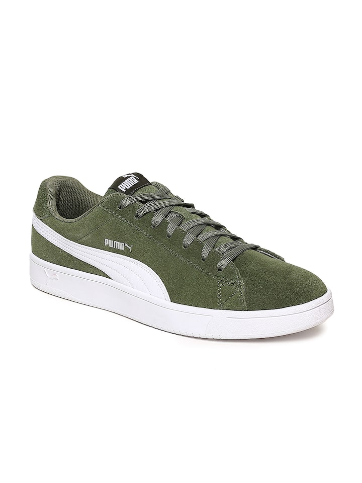 puma olive green men's shoe