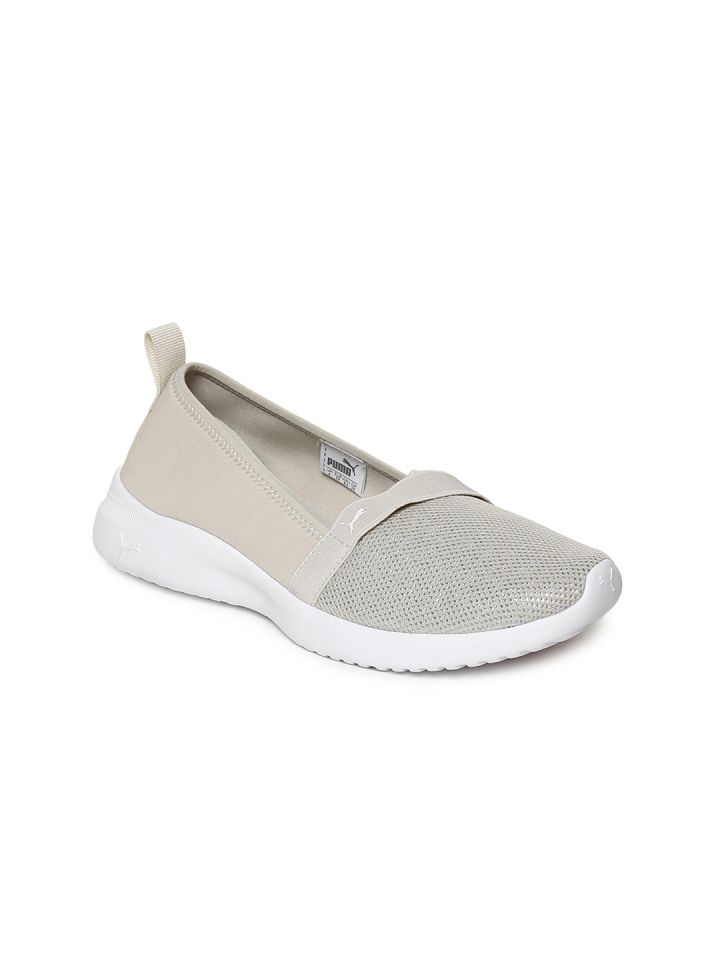 Puma Women Grey Beige Adelina Sparkle Flat Shoes